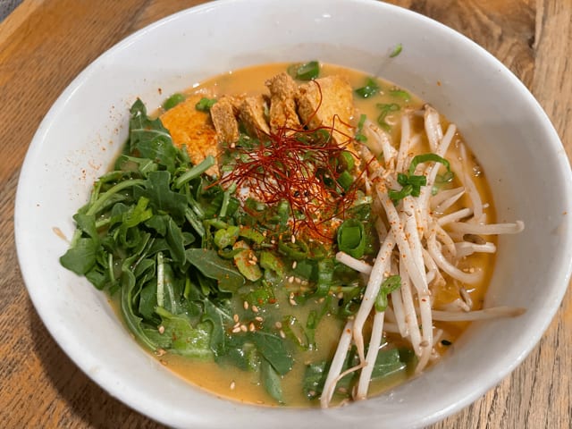 Spicy Creamy Vegetarian Ramen.
