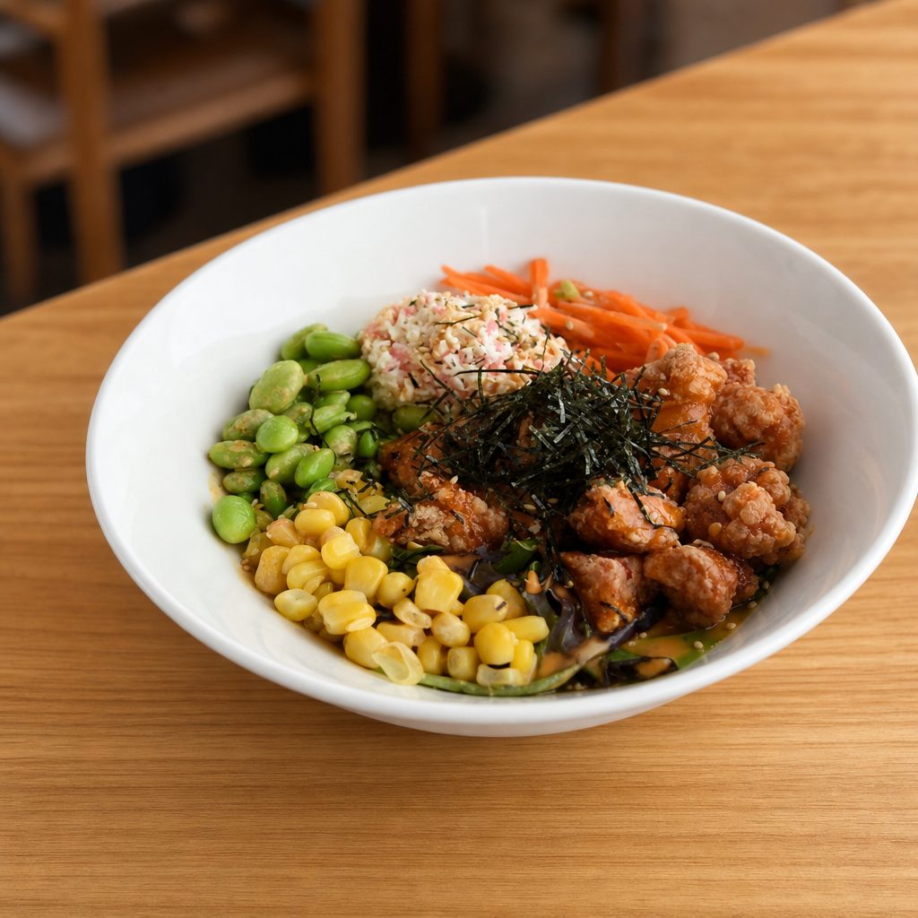 Chicken Kara Age Bowl.
